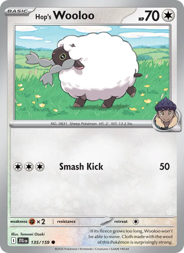 Hop's Wooloo — Journey Together #135 (Pokémon TCG card)