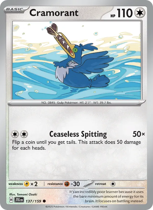 Cramorant — Journey Together #137 (Pokémon TCG card)