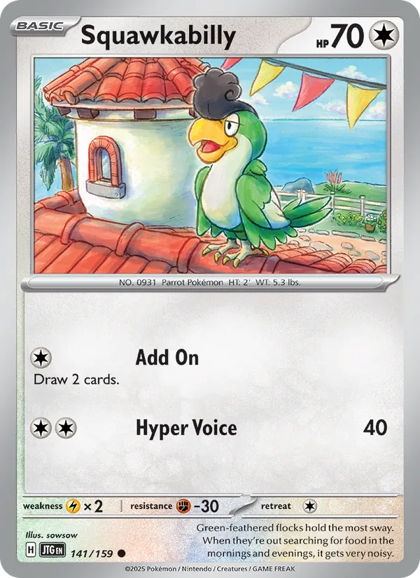 Squawkabilly — Journey Together #141 (Pokémon TCG card)