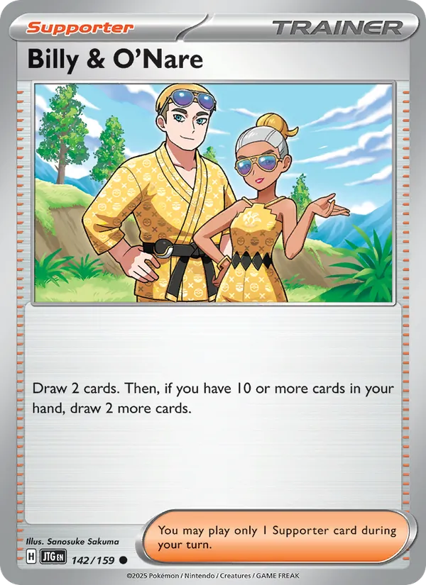Billy & O'Nare — Journey Together #142 (Pokémon TCG card)