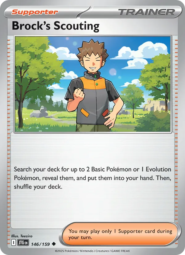 Brock's Scouting — Journey Together #146 (Pokémon TCG card)