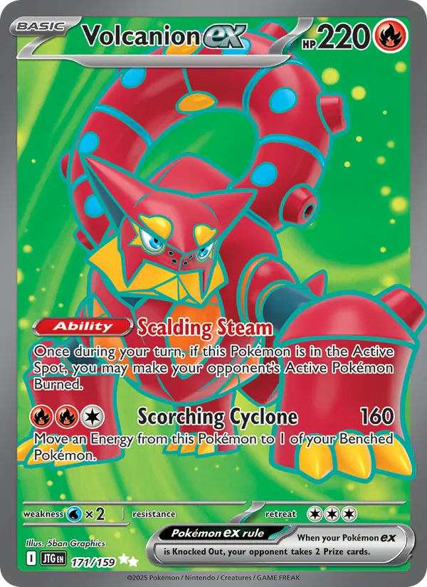 Volcanion ex — Journey Together #171 (Pokémon TCG card)