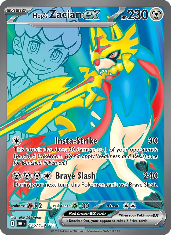 Hop's Zacian ex — Journey Together #176 (Pokémon TCG card)