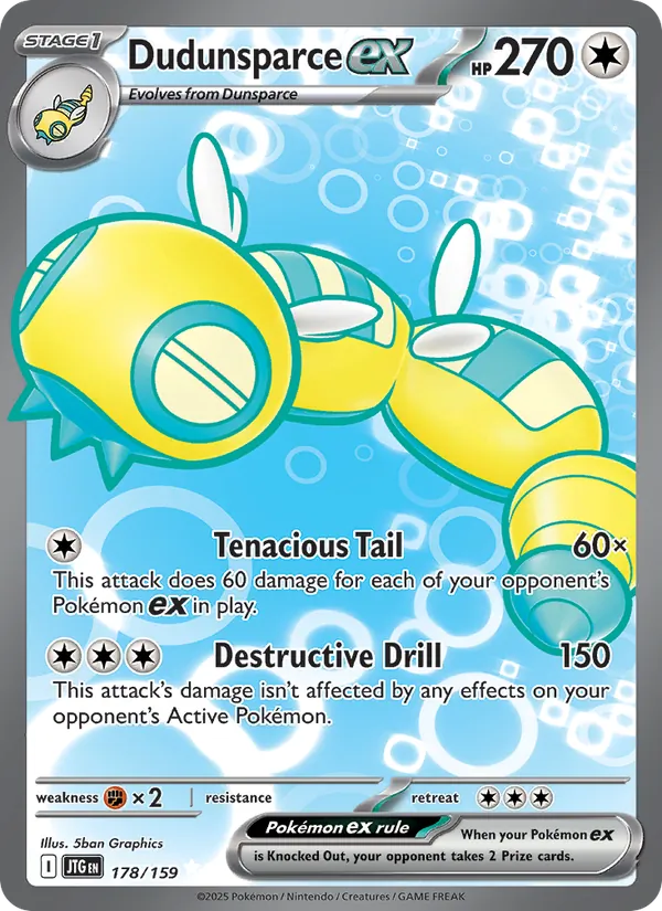 Dudunsparce ex — Journey Together #178 (Pokémon TCG card)