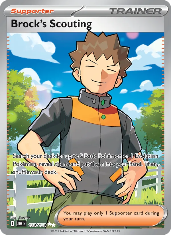 Brock's Scouting — Journey Together #179 (Pokémon TCG card)