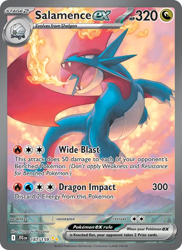 Salamence ex — Journey Together #187 (Pokémon TCG card)