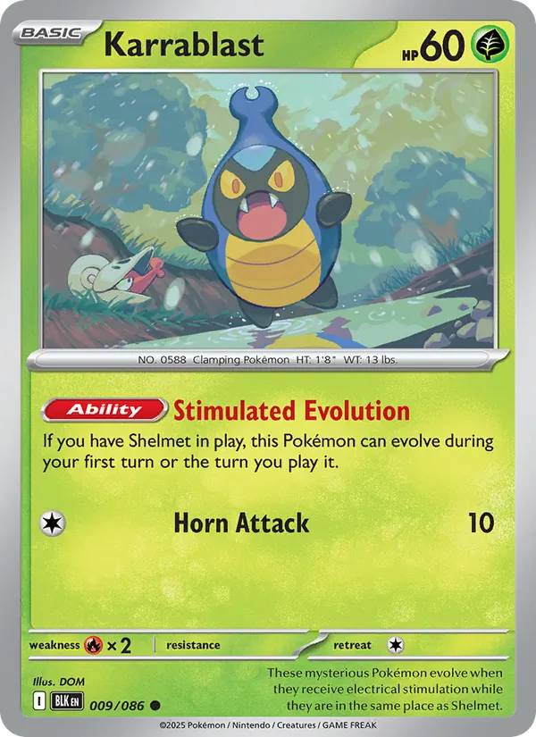 Karrablast — Black Bolt #009 (Pokémon TCG card)