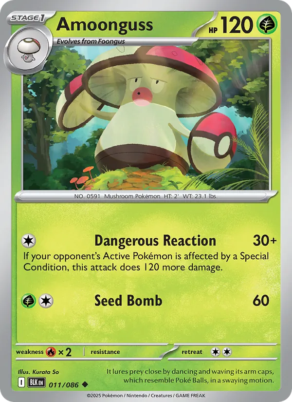 Amoonguss — Black Bolt #011 (Pokémon TCG card)