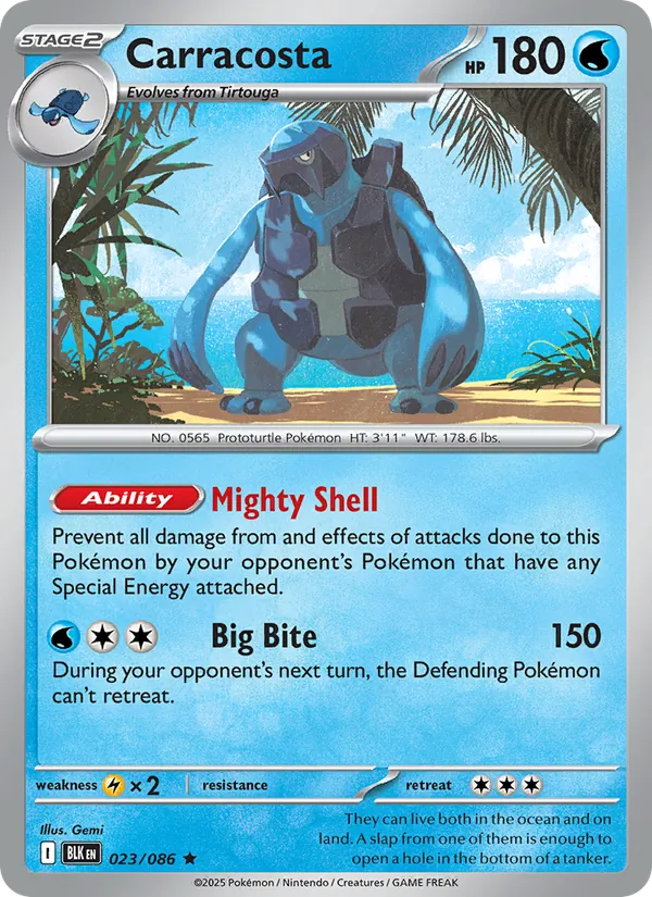 Carracosta — Black Bolt #023 (Pokémon TCG card)