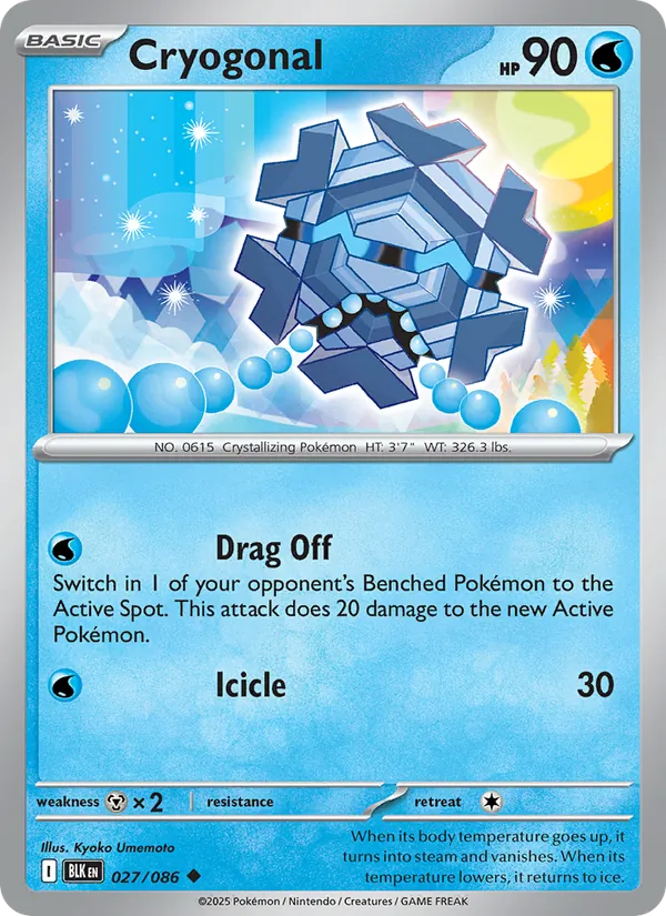 Cryogonal — Black Bolt #027 (Pokémon TCG card)