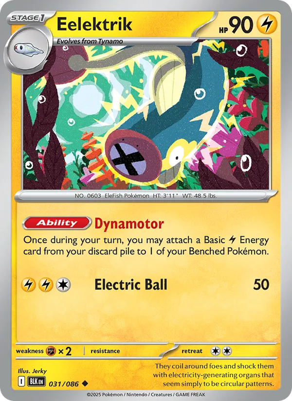 Eelektrik — Black Bolt #031 (Pokémon TCG card)