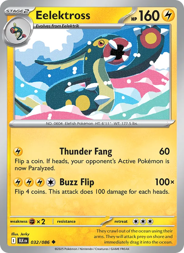 Eelektross — Black Bolt #032 (Pokémon TCG card)