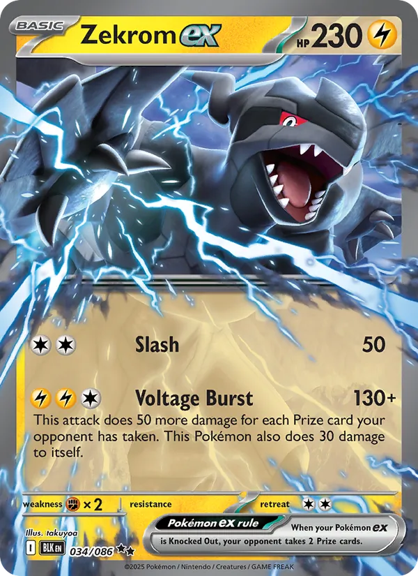 Zekrom ex — Black Bolt #034 (Pokémon TCG card)
