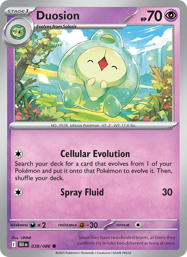 Duosion — Black Bolt #038 (Pokémon TCG card)