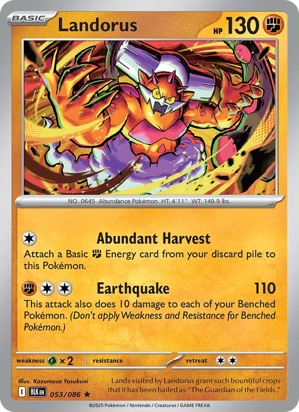 Landorus — Black Bolt #053 (Pokémon TCG card)