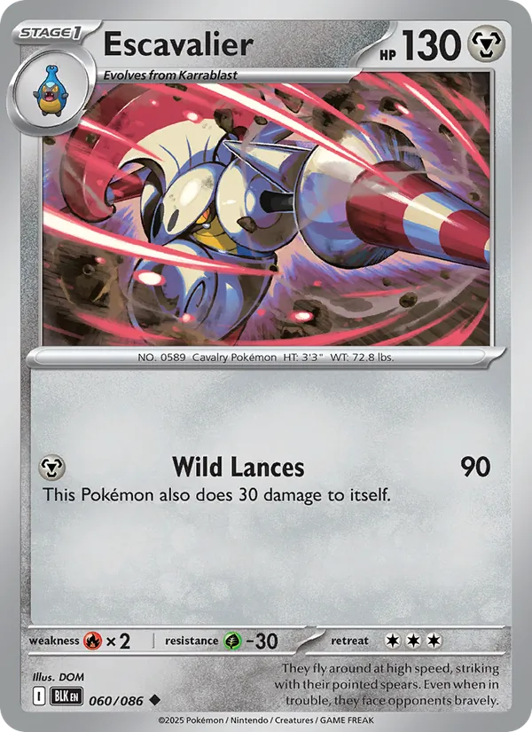 Escavalier — Black Bolt #060 (Pokémon TCG card)