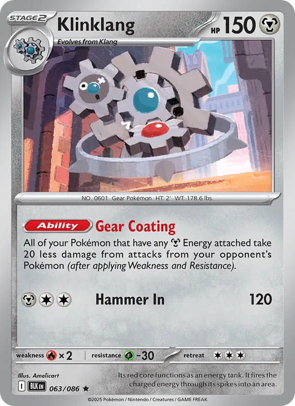 Klinklang — Black Bolt #063 (Pokémon TCG card)
