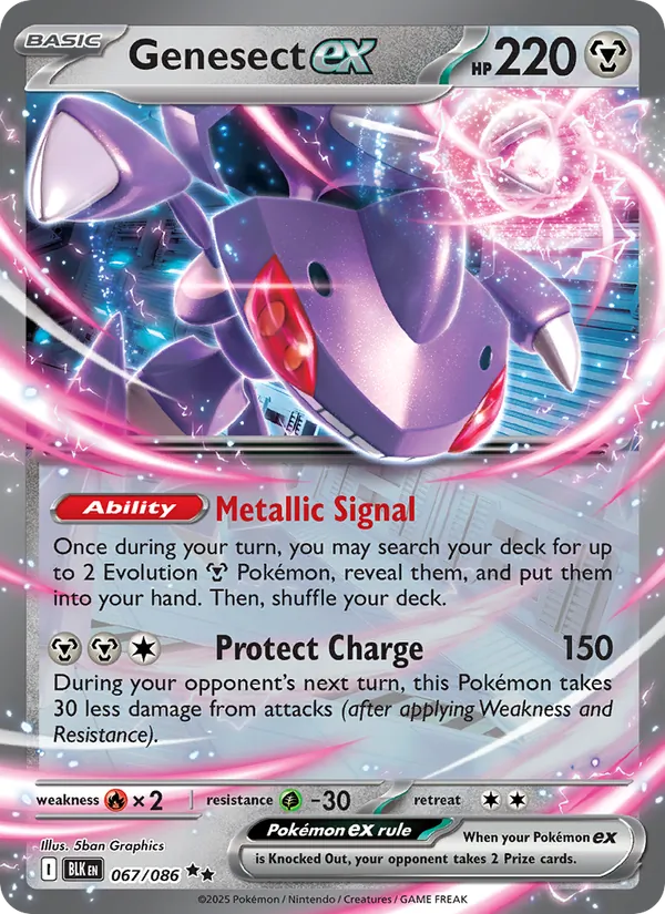 Genesect ex — Black Bolt #067 (Pokémon TCG card)