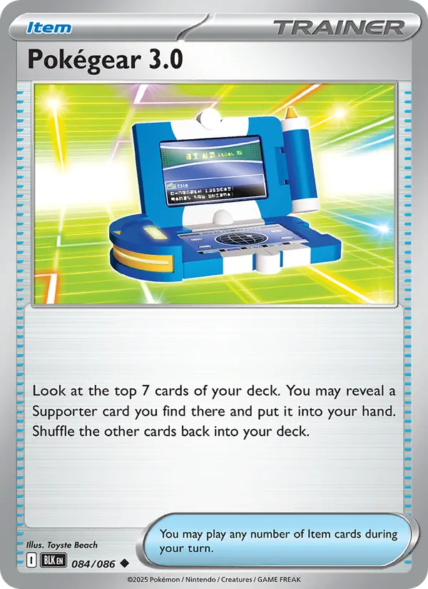 Pokégear 3.0 — Black Bolt #084 (Pokémon TCG card)