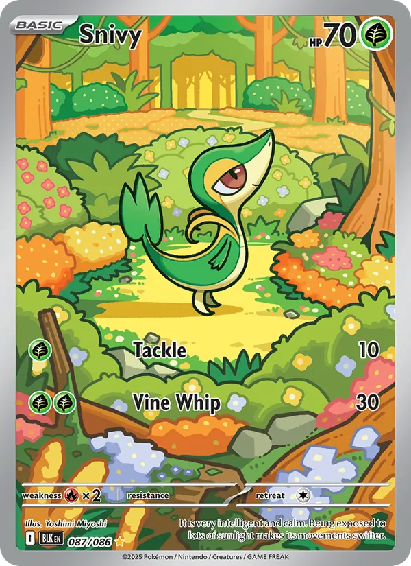 Snivy — Black Bolt #087 (Pokémon TCG card)