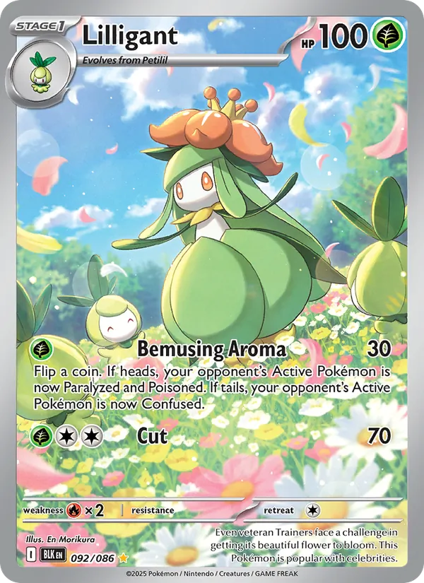 Lilligant — Black Bolt #092 (Pokémon TCG card)