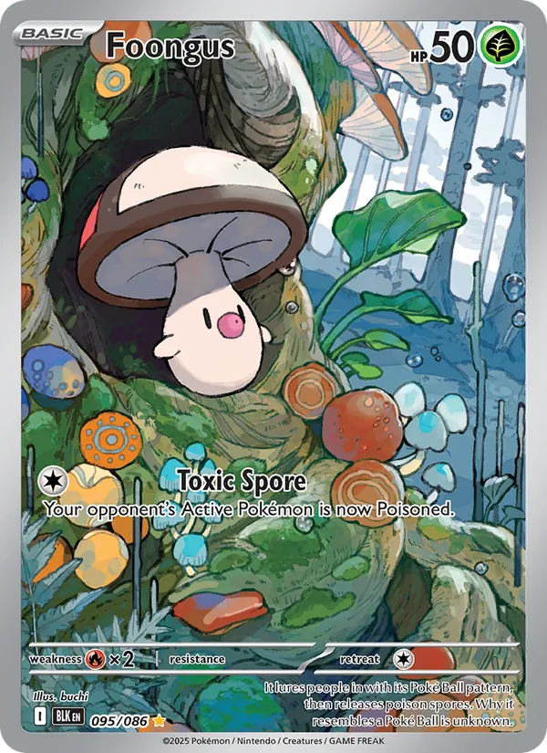 Foongus — Black Bolt #095 (Pokémon TCG card)