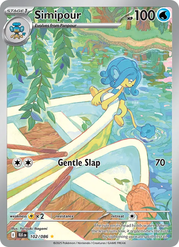 Simipour — Black Bolt #102 (Pokémon TCG card)