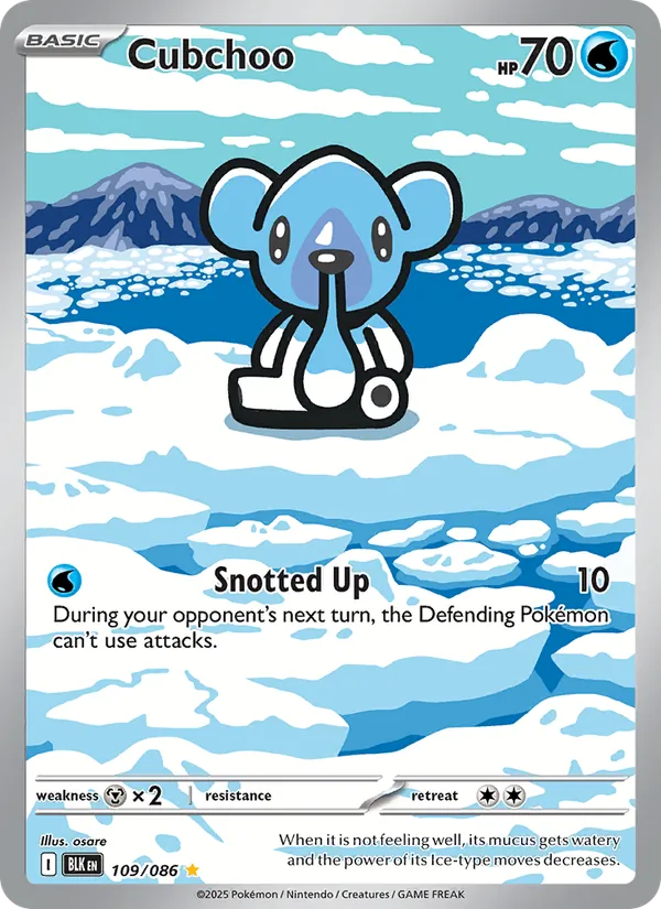 Cubchoo — Black Bolt #109 (Pokémon TCG card)