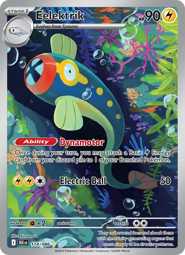 Eelektrik — Black Bolt #114 (Pokémon TCG card)