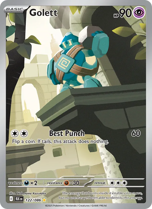 Golett — Black Bolt #122 (Pokémon TCG card)
