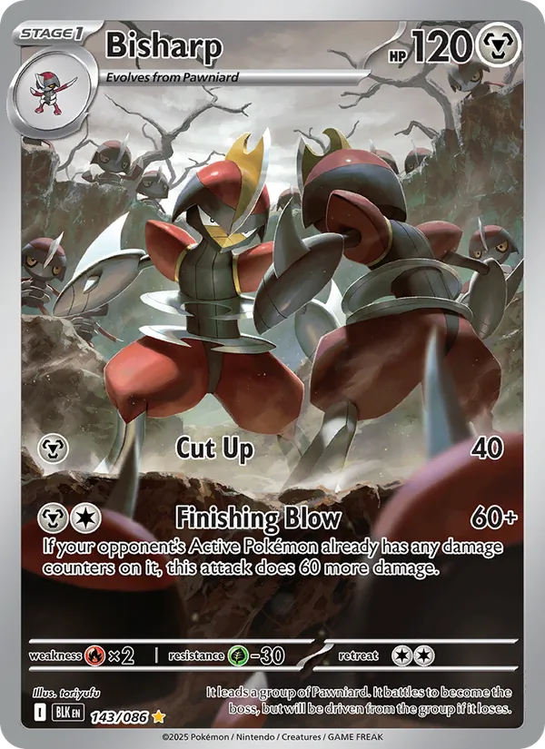 Bisharp — Black Bolt #143 (Pokémon TCG card)