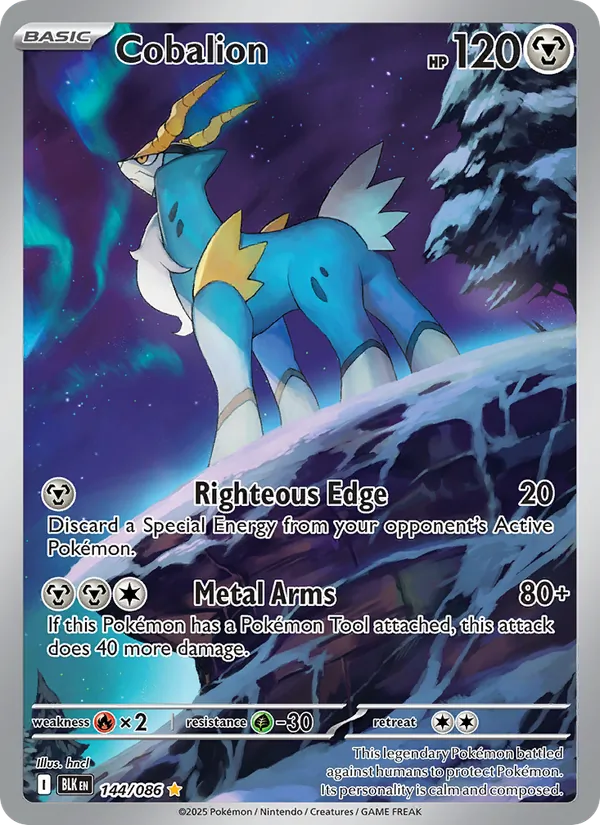 Cobalion — Black Bolt #144 (Pokémon TCG card)