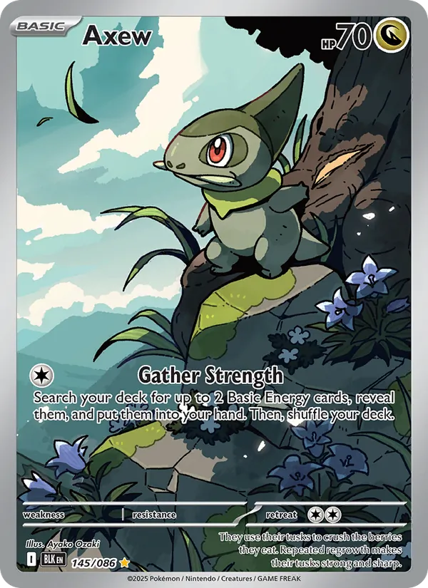 Axew — Black Bolt #145 (Pokémon TCG card)