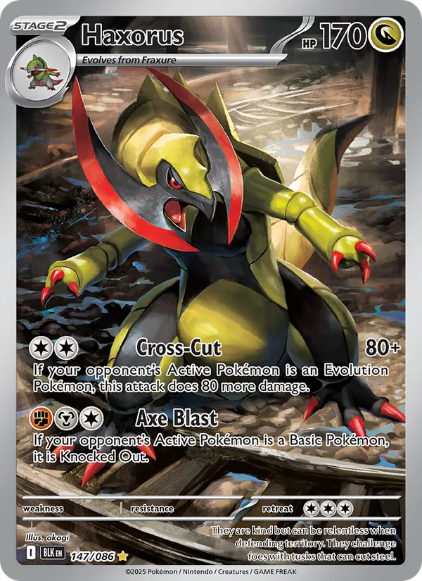 Haxorus — Black Bolt #147 (Pokémon TCG card)