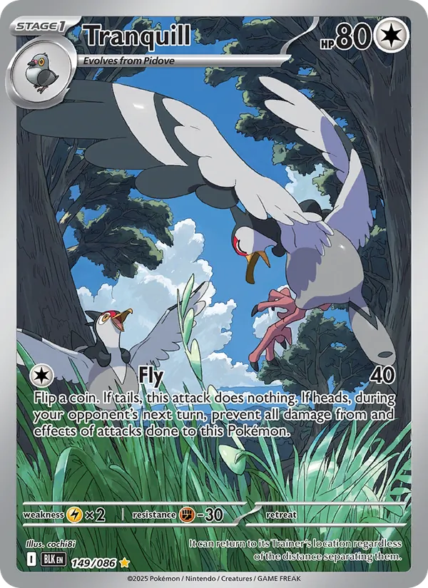 Tranquill — Black Bolt #149 (Pokémon TCG card)