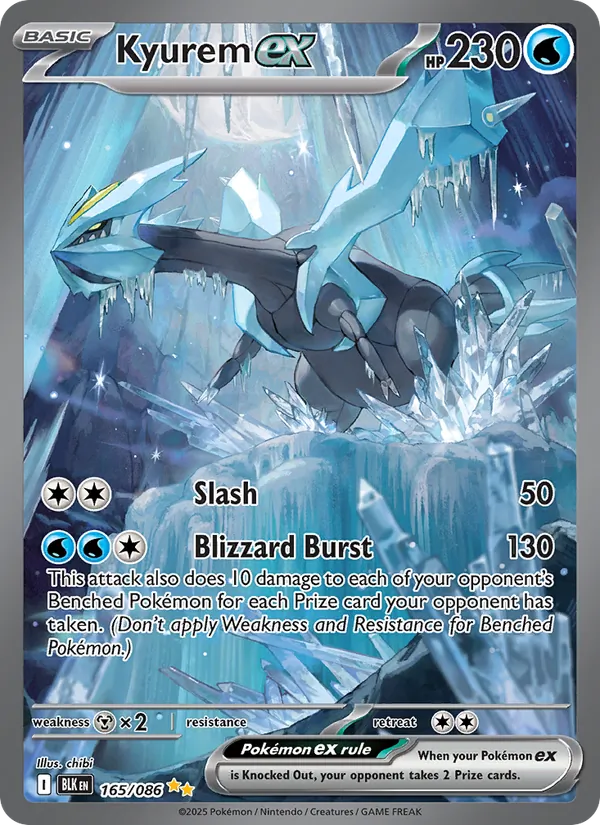 Kyurem ex — Black Bolt #165 (Pokémon TCG card)