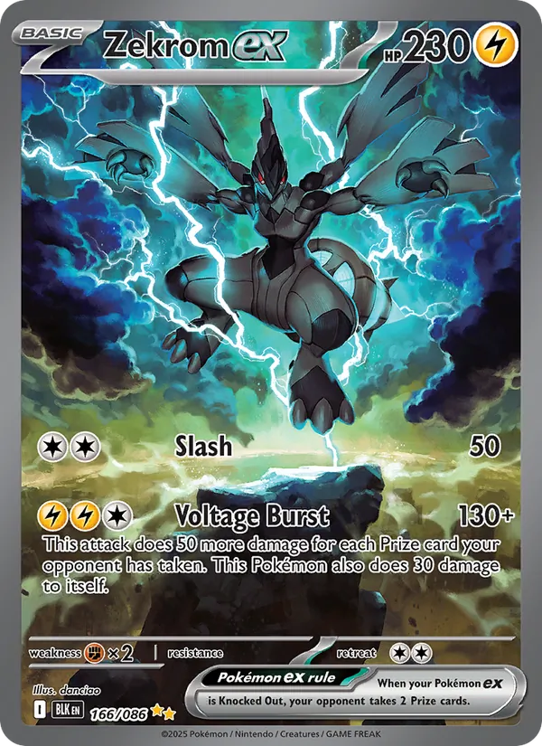 Zekrom ex — Black Bolt #166 (Pokémon TCG card)