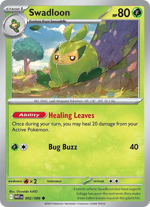 Swadloon — White Flare #002 (Pokémon TCG card)