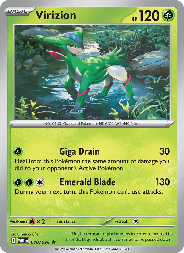 Virizion — White Flare #010 (Pokémon TCG card)