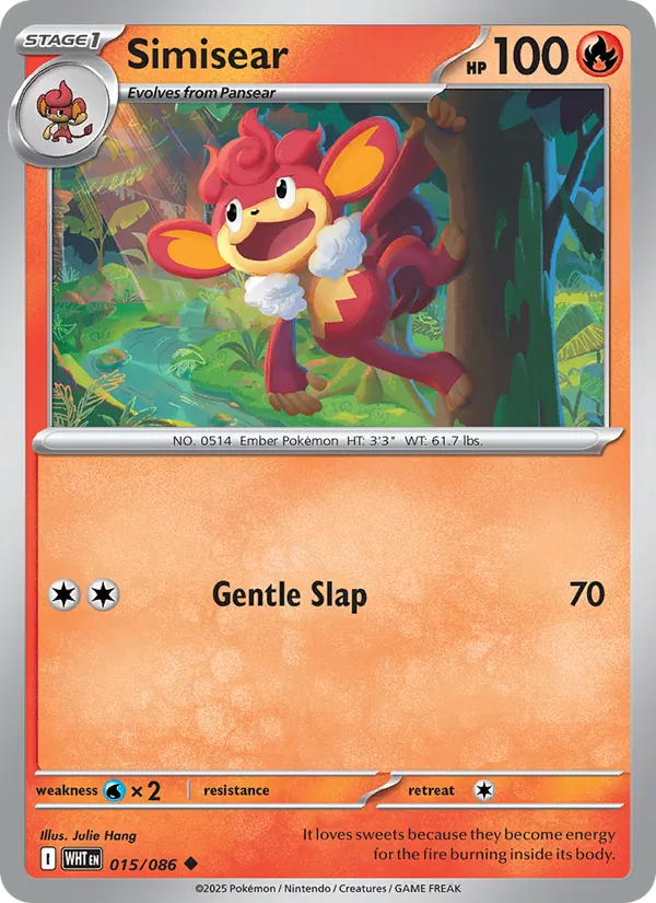 Simisear — White Flare #015 (Pokémon TCG card)