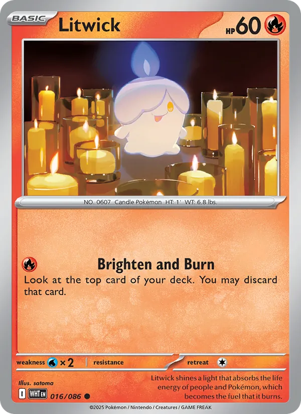 Litwick — White Flare #016 (Pokémon TCG card)