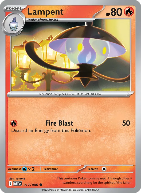 Lampent — White Flare #017 (Pokémon TCG card)