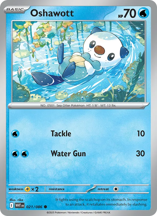 Oshawott — White Flare #021 (Pokémon TCG card)