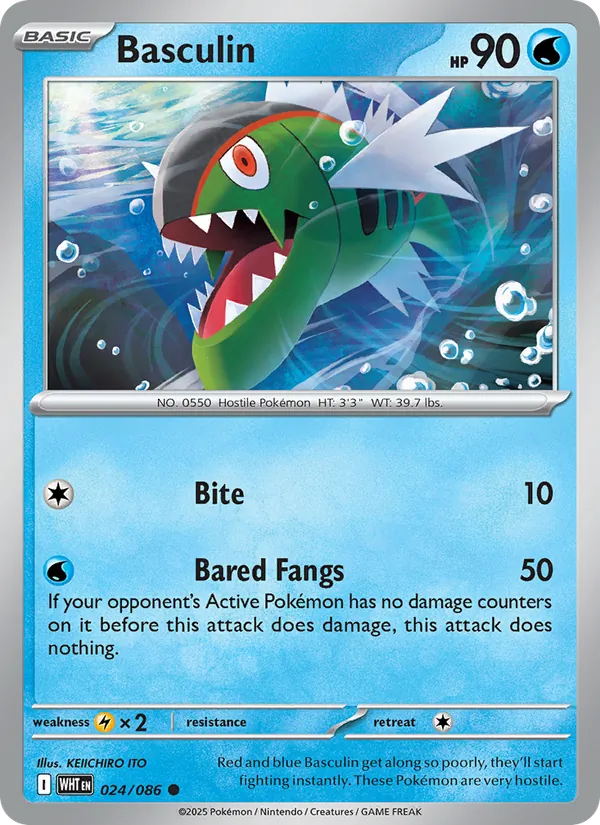 Basculin — White Flare #024 (Pokémon TCG card)