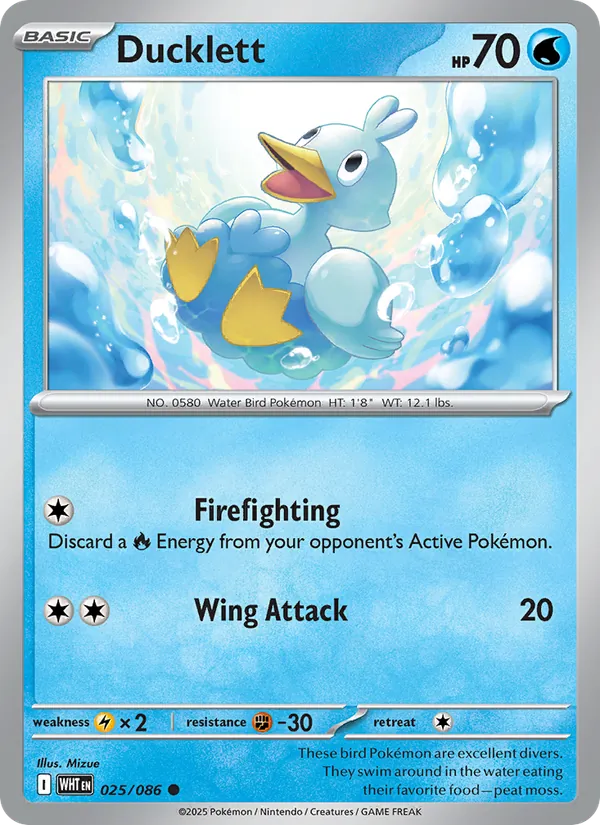 Ducklett — White Flare #025 (Pokémon TCG card)