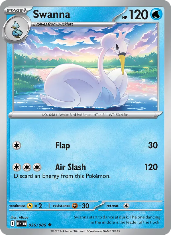 Swanna — White Flare #026 (Pokémon TCG card)