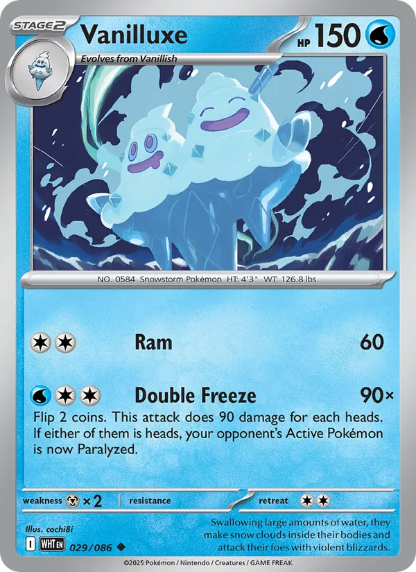 Vanilluxe — White Flare #029 (Pokémon TCG card)