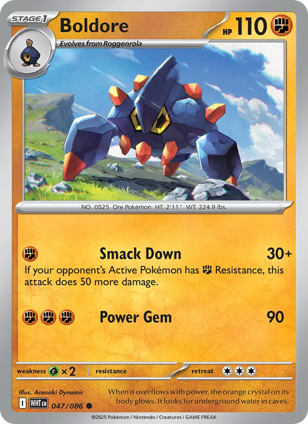 Boldore — White Flare #047 (Pokémon TCG card)