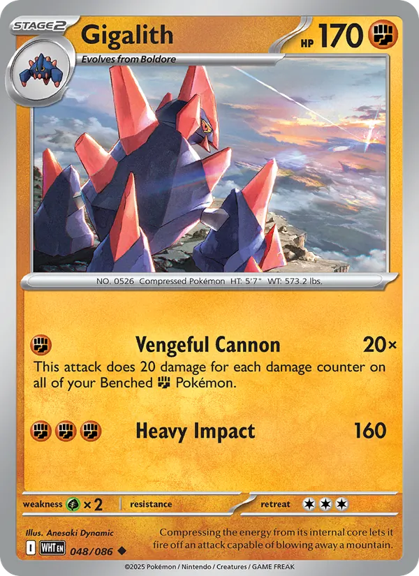 Gigalith — White Flare #048 (Pokémon TCG card)