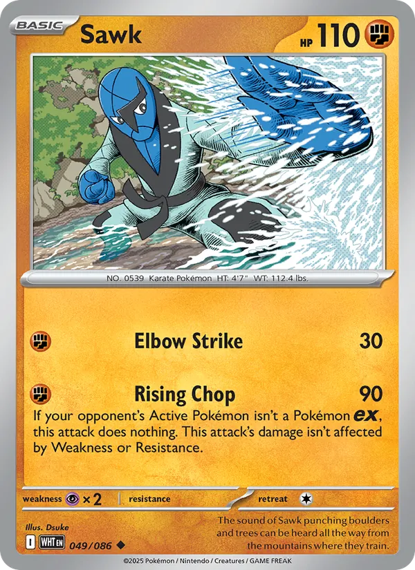 Sawk — White Flare #049 (Pokémon TCG card)